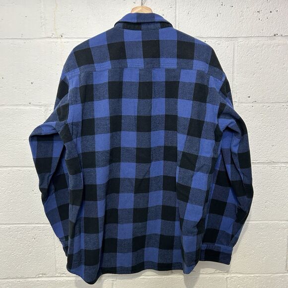 Field & Stream Blue Black Buffalo Check Plaid Flannel - Picture 2 of 4